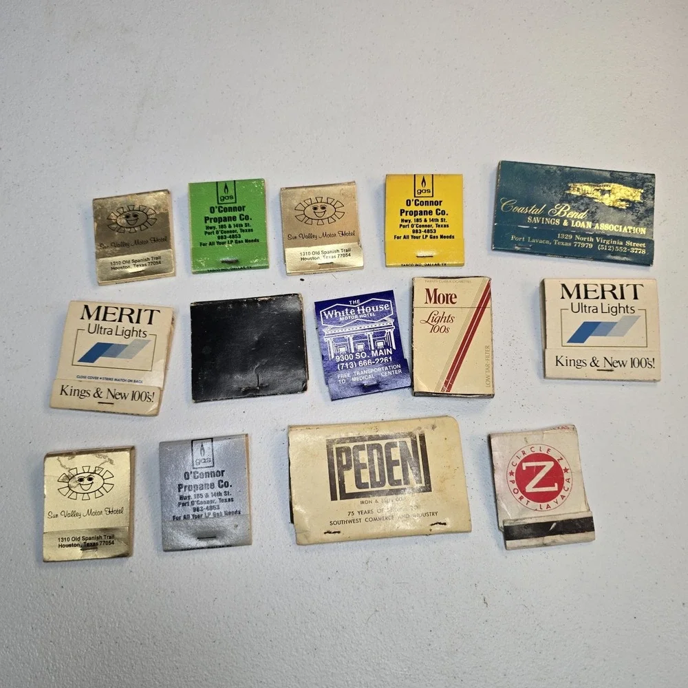 Lot of‎ 14 Random Vintage Advertising Matchbooks